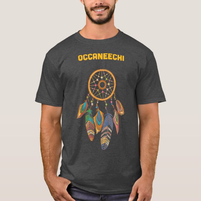 Occaneechi Tribe Native American Honor Respect T Shirt (Framsida)