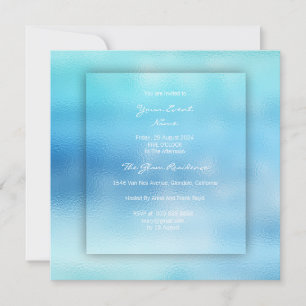 OCcean-glas, 3-D Ombre Ocean Himlar Blue Beach Inbjudningar