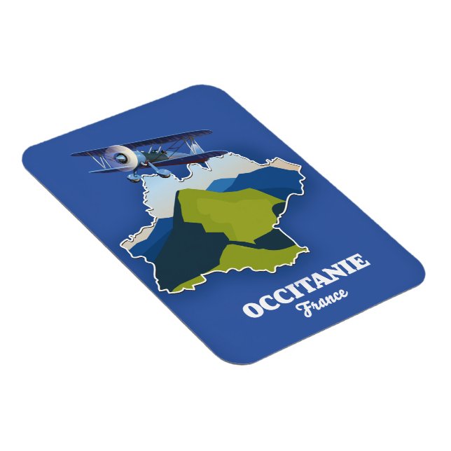 Occitanie Frankrike reskarta Magnet (Högersidan)