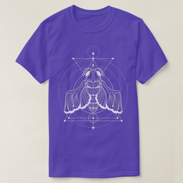 Occult Cicada Helig Geometry T Shirt (Design framsida)