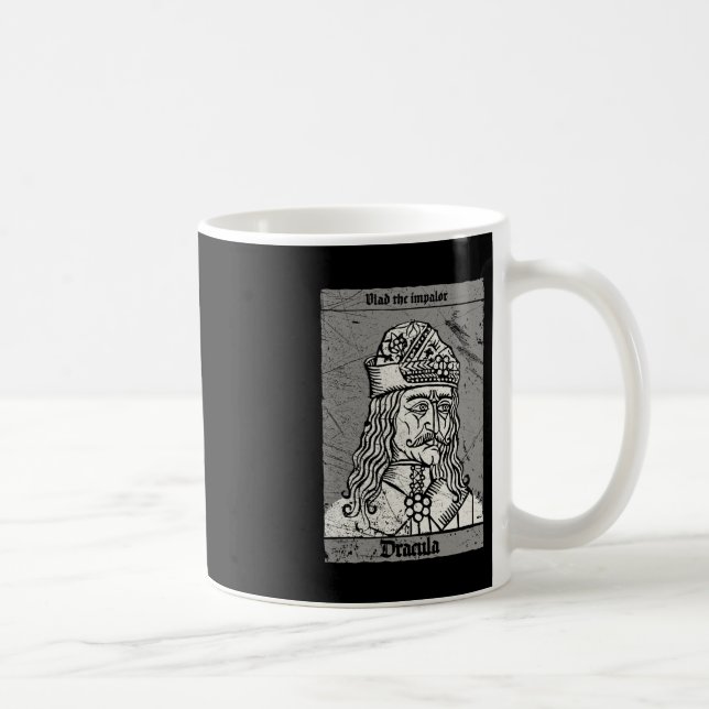 Occult Dracula - Vlad the Impaler Horror Vampire Kaffemugg (Höger)