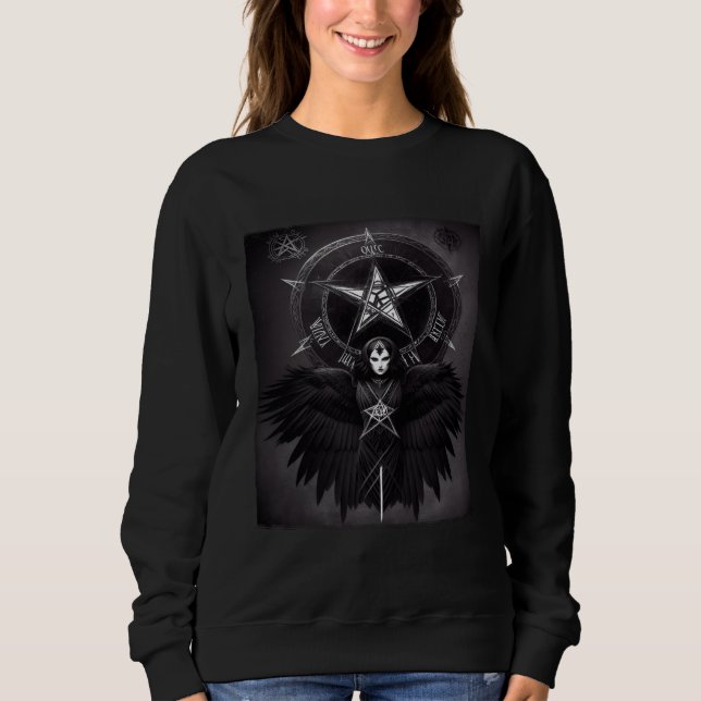 Occult Emo Raven Witchy Goth Aesthetic Grunge Dark T Shirt (Framsida)
