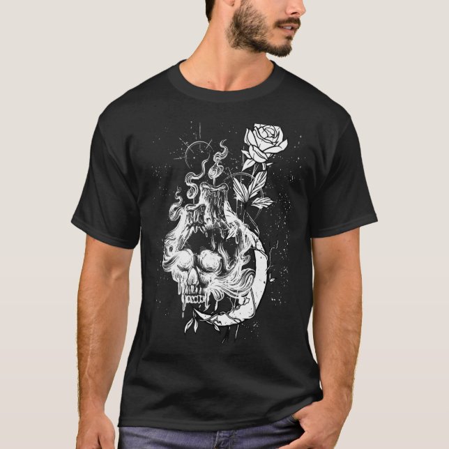 Occult Goth Grunge Mörk Wave Gothic Punk T Shirt (Framsida)