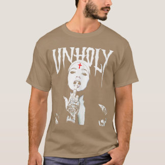 Occult Gothic Dark Satanic Nunattoos Unholy Nun Ho T Shirt