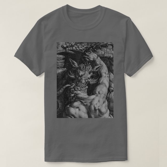 Occult Gothic Dark Satanic Unholy Witchcraft Grung T Shirt (Design framsida)