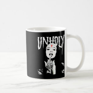 Occult Gothic Mörk Satanic Nun Tattoos Unholy Nun Kaffemugg