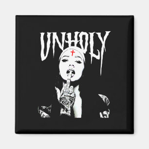 Occult Gothic Mörk Satanic Nun Tattoos Unholy Nun Magnet