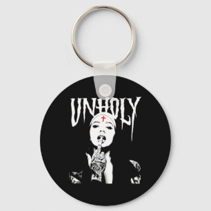 Occult Gothic Mörk Satanic Nun Tattoos Unholy Nun Nyckelring