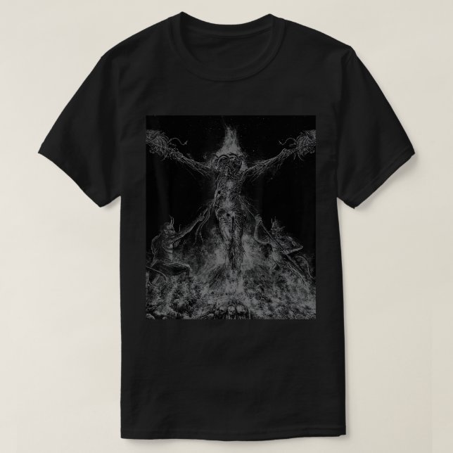 Occult Gothic Mörk Satanic Unholy Witchcraft Grung T Shirt (Design framsida)