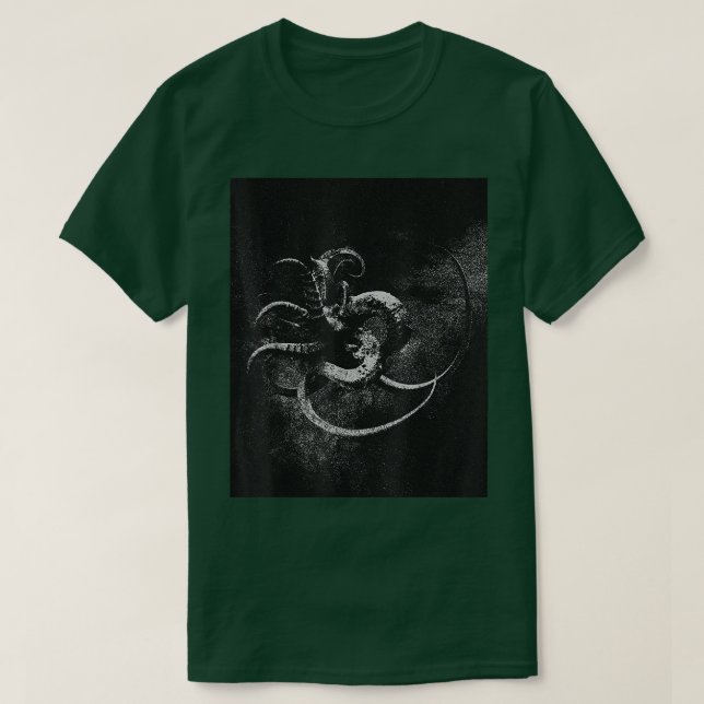 Occult Gothic Mörk Satanic Unholy Witchcraft Grung T Shirt (Design framsida)