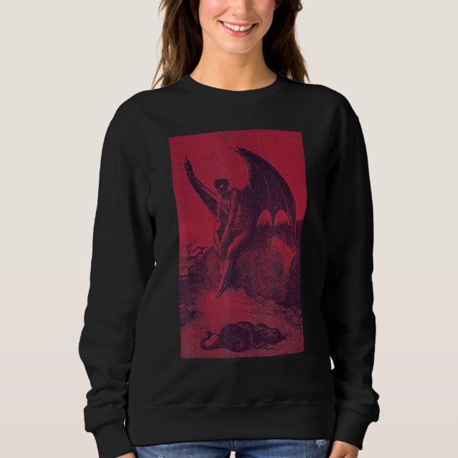Occult Gothic Mörk Satanic Unholy Witchcraft Grung T Shirt (Framsida)