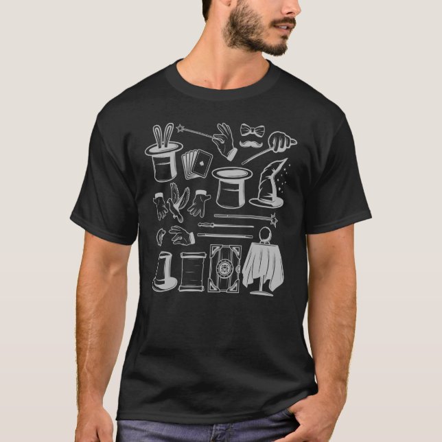 Occult Magic Magician T Shirt (Framsida)