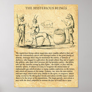OCCULT MYSTERIOUS BEINGS POSTER