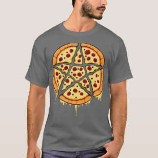 Occult Pentagram Satanic Pizza Wiccan Pagan Lucife T Shirt