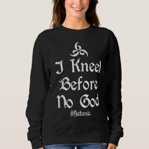 Occult Satanic Goth 666 I Kneel före Gud T Shirt