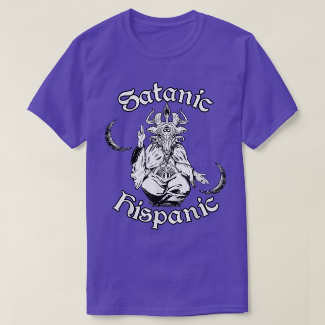 Occult Satanism Goth Baphomet Satanic Hispanic T Shirt (Design framsida)