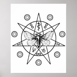 Occult Secrets Black Sigil Poster