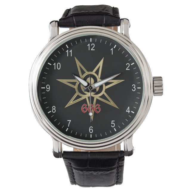 Occult symbol septagram armbandsur (Framsida)