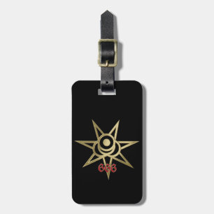 Occult symbol septagram bagagebricka