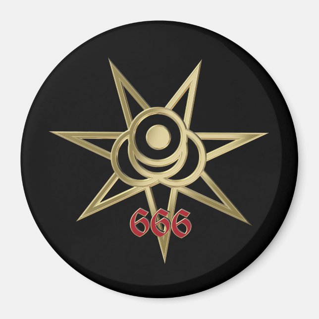 Occult symbol septagram magnet (Framsidan)