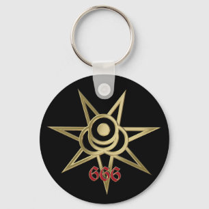 Occult symbol septagram nyckelring