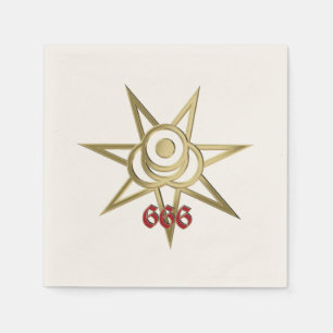 Occult symbol septagram pappersservett