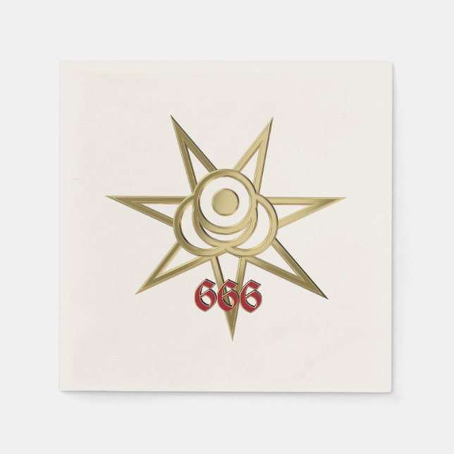 Occult symbol septagram pappersservett (Framsidan)