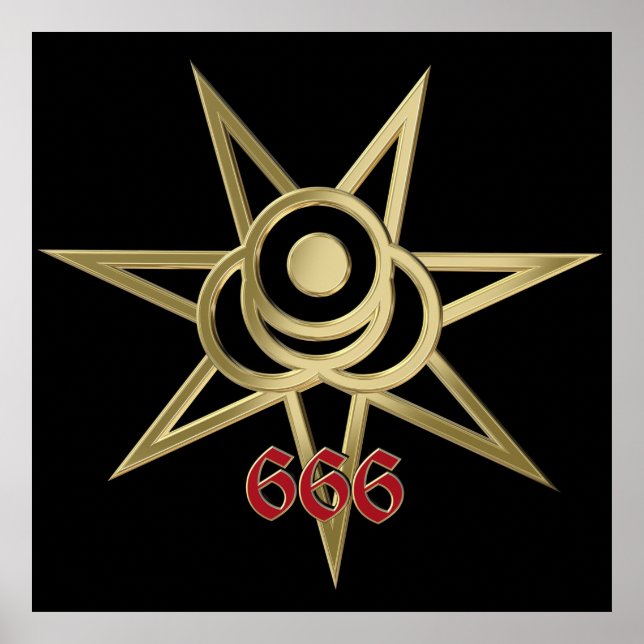 Occult symbol septagram poster (Framsidan)