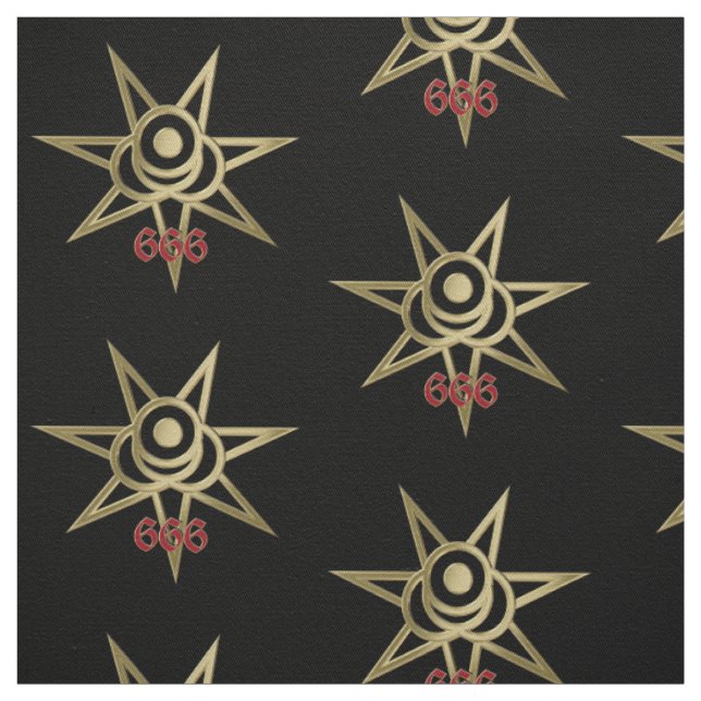 Occult symbol septagram tyg (Provkarta)
