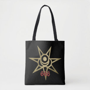 Occult symbol septagram tygkasse