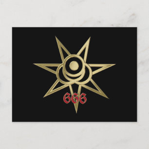 Occult symbol septagram vykort
