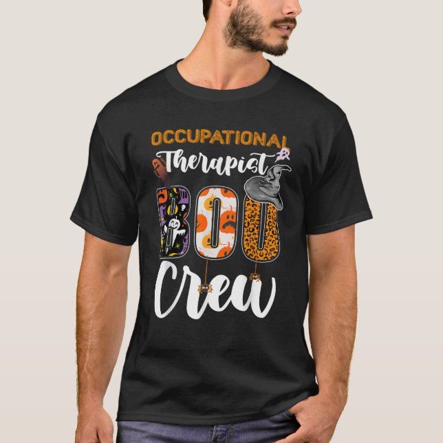 Occupational Therapist Boo Crew Ghost Therapy Hall T Shirt (Framsida)