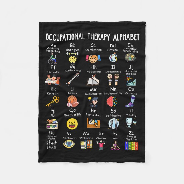Occupational Therapy Alphabet Ota Funny Teacher Lo Fleecefilt (Framsidan)