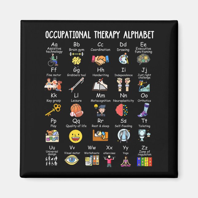 Occupational Therapy Alphabet Ota Funny Teacher Lo Magnet (Framsidan)