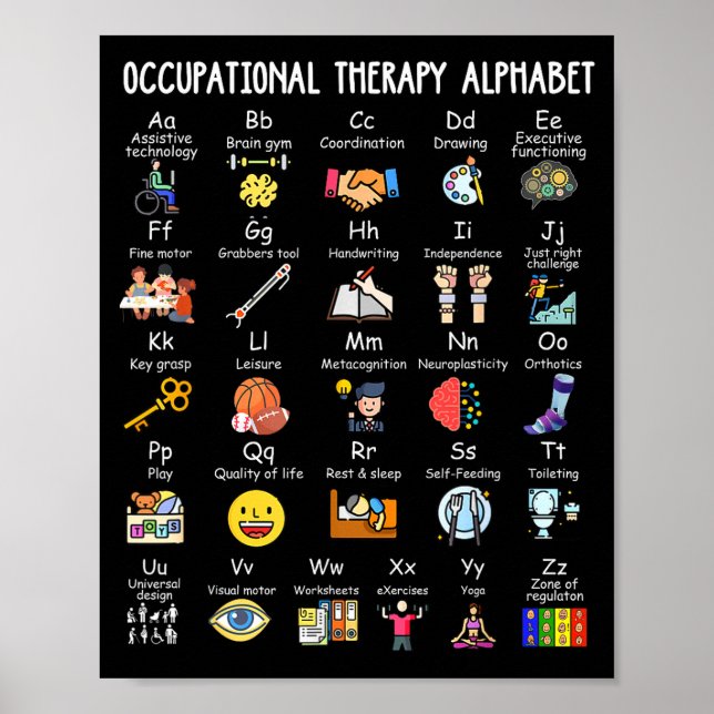 Occupational Therapy Alphabet Ota Funny Teacher Lo Poster (Framsidan)