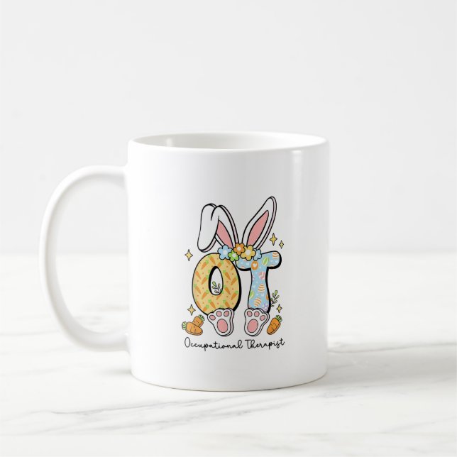 Occupational Therapy Easter Bunny OT OTA Spring Ot Kaffemugg (Vänster)