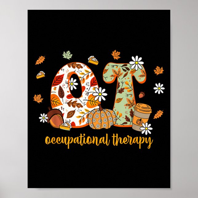 Occupational Therapy Fall Ot Ota Autumn Thanksgivi Poster (Framsidan)