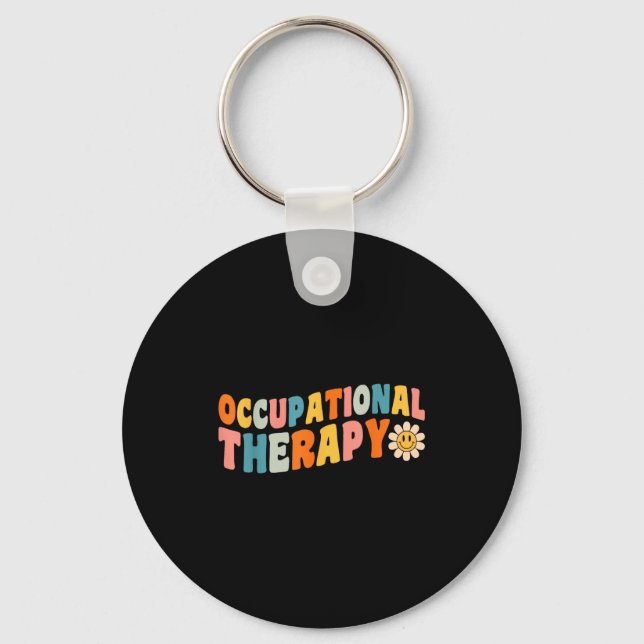 Occupational Therapy Groovy Occupational Therast O Nyckelring (Framsida)