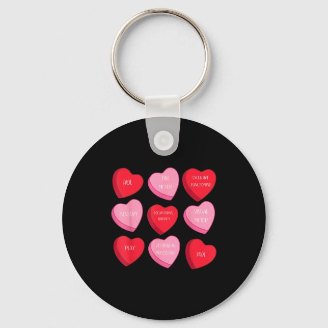 Occupational Therapy Heart Candy Valentine Day Ot  Nyckelring (Framsida)