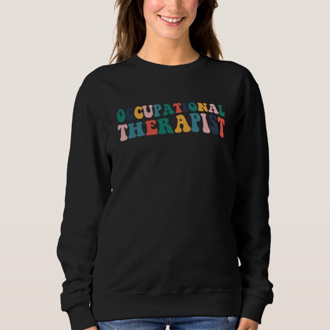 Occupational Therapy OT Therapist OT Month Groovy  T Shirt (Framsida)