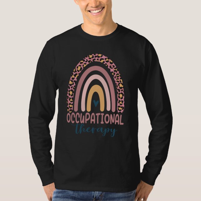 Occupational Therapy OT Therapist OT Month Leopard T Shirt (Framsida)