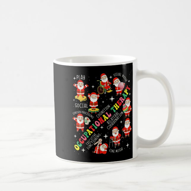 Occupational Therapy Retro Groovy Ot Santa Therast Kaffemugg (Höger)