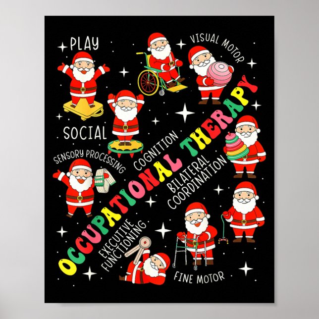 Occupational Therapy Retro Groovy Ot Santa Therast Poster (Framsidan)