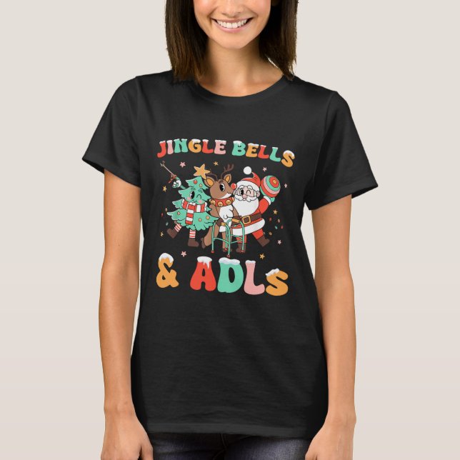 Occupational Therapy Xmas Reindeer Santa Adls New  T Shirt (Framsida)
