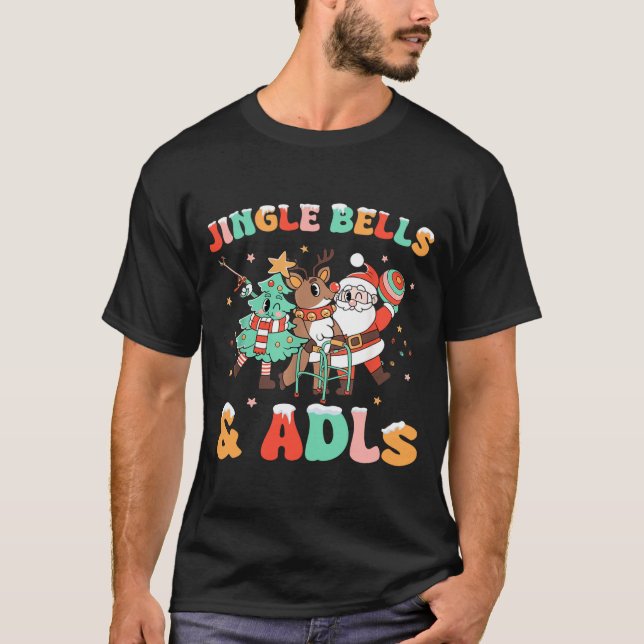 Occupational Therapy Xmas Reindeer Santa Adls New  T Shirt (Framsida)