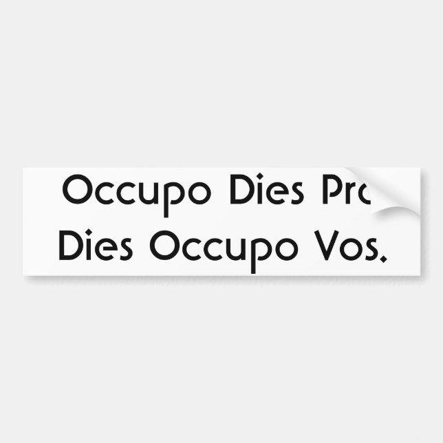 Occupo dör Pro dör Occupo Vos. Bildekal (Framsidan)