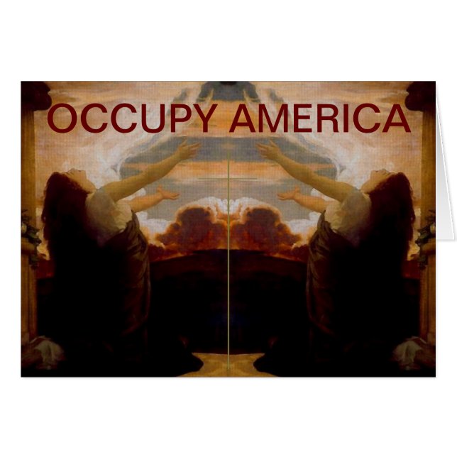 OCCUPY AMERICA HÄLSNINGSKORT (Framsidan Horizontal)