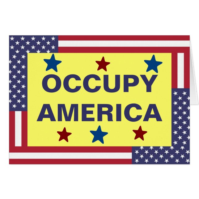 OCCUPY AMERICA HÄLSNINGSKORT (Framsidan Horizontal)