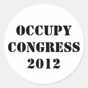 Occupy Congress 2012 Runt Klistermärke