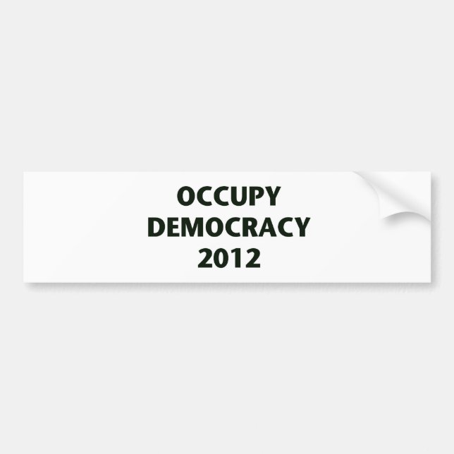 Occupy Democracy 2012 Bildekal (Framsidan)